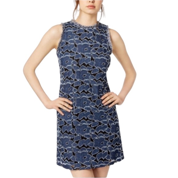 julia jordan Dresses & Skirts - NWT Julia Jordan Denim Blue Floral Appliqué Mini Dress Sz 4